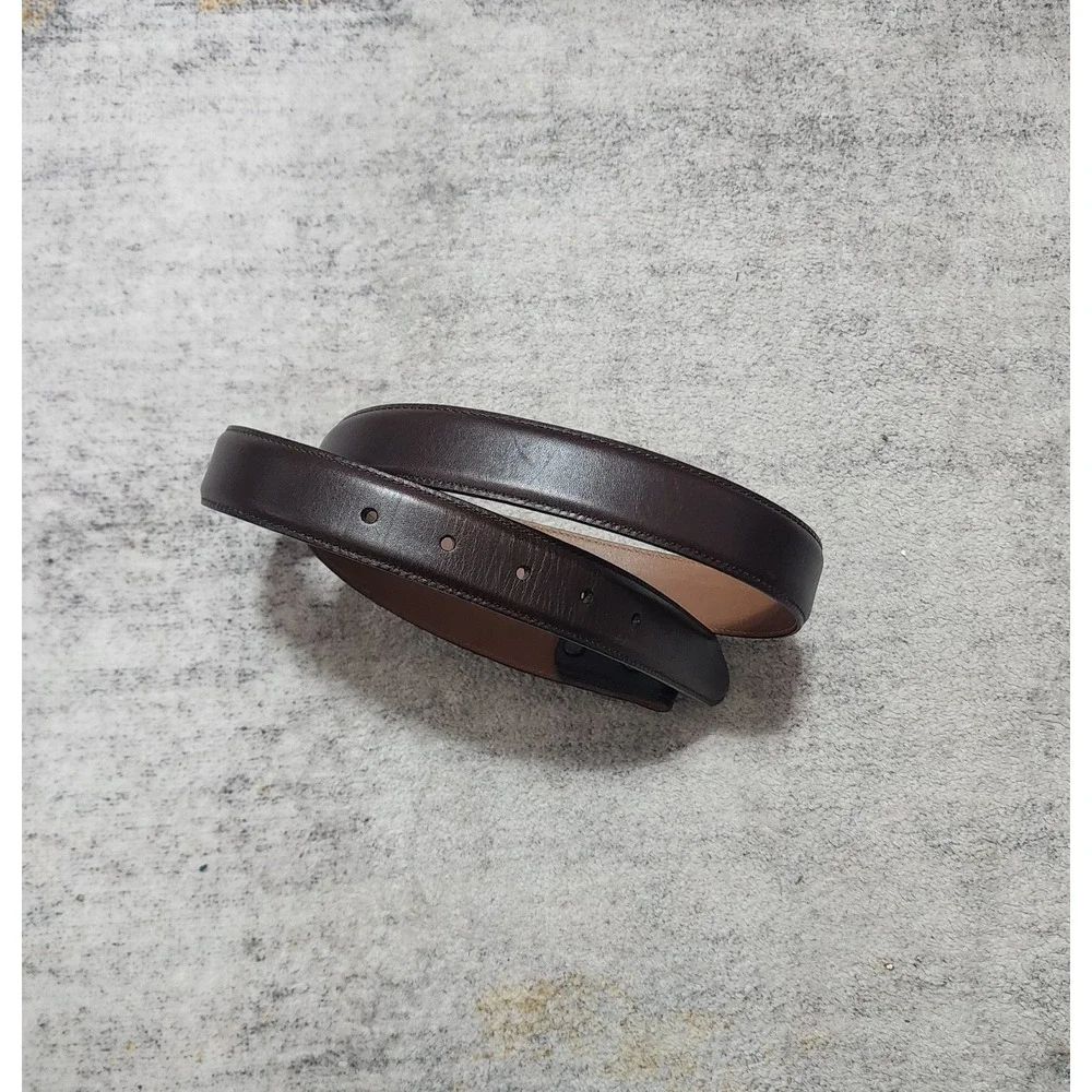 Allen Edmonds Men's Brown Leather Belt Strap No Buckle Size 36 Model #96637